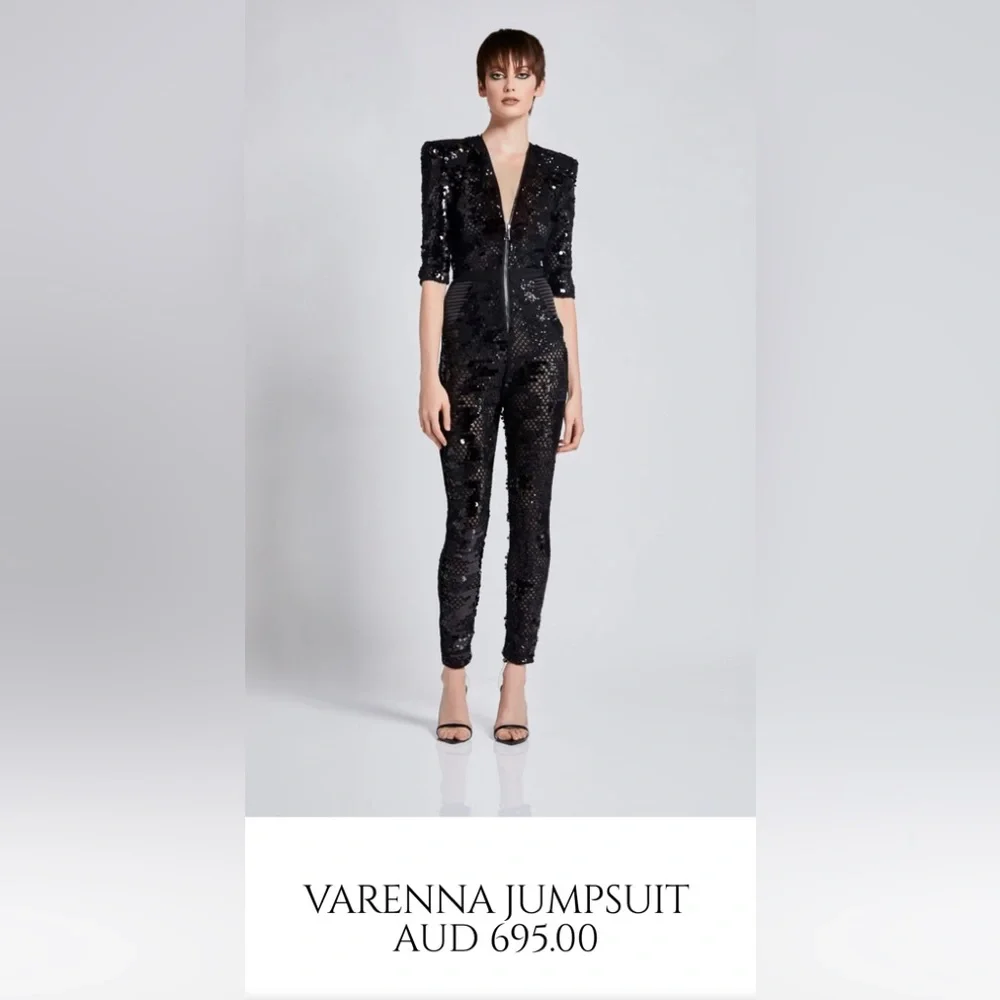 2X “HOST PICK” Zhivago Sequined Mesh Jumpsuit - Picture 2 of 16